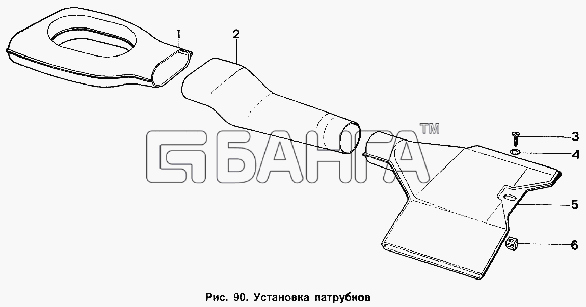 ИЖ ИЖ 2126 Схема Установка патрубков-110 banga.ua