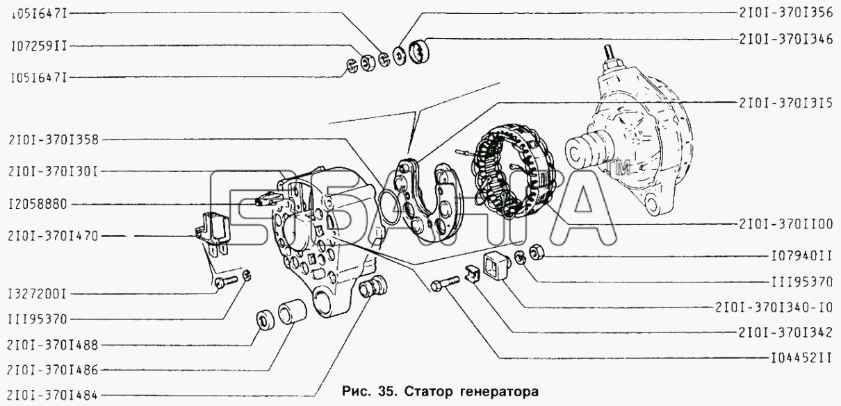 ИЖ ИЖ 2126 Схема Статор генератора-126 banga.ua