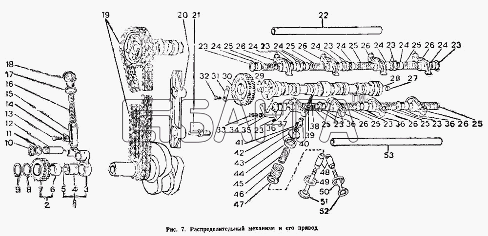ИЖ ИЖ 2126 Схема Распределительный механизм и его привод-61 banga.ua