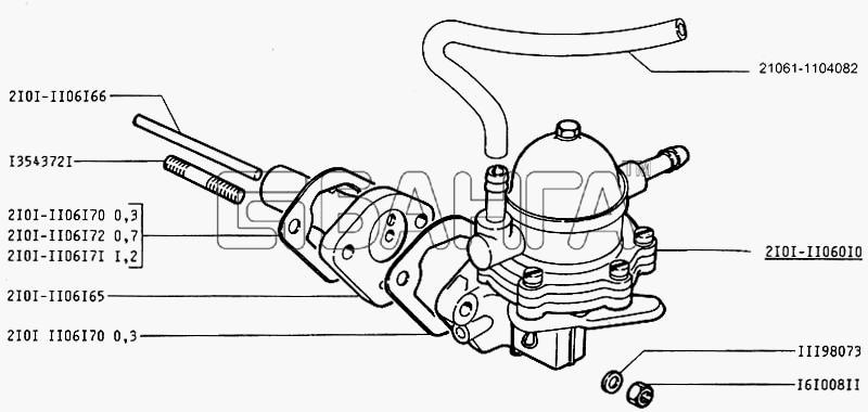 ИЖ ИЖ 2126 с двигателем ВАЗ Схема Установка топливного насоса-18