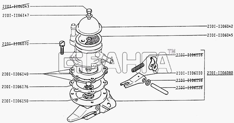 ИЖ ИЖ 2126 с двигателем ВАЗ Схема Насос топливный-19 banga.ua