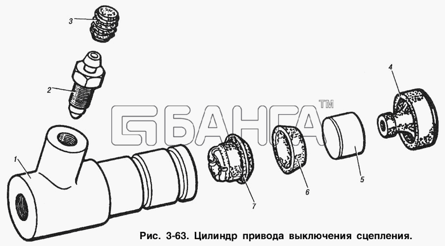 ИЖ ИЖ 2715 Схема Цилиндр привода выключения сцепления-80 banga.ua