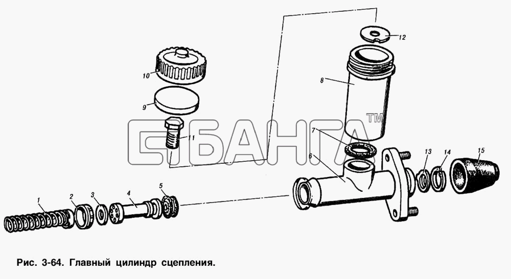 ИЖ ИЖ 2715 Схема Главный цилиндр сцепления-81 banga.ua