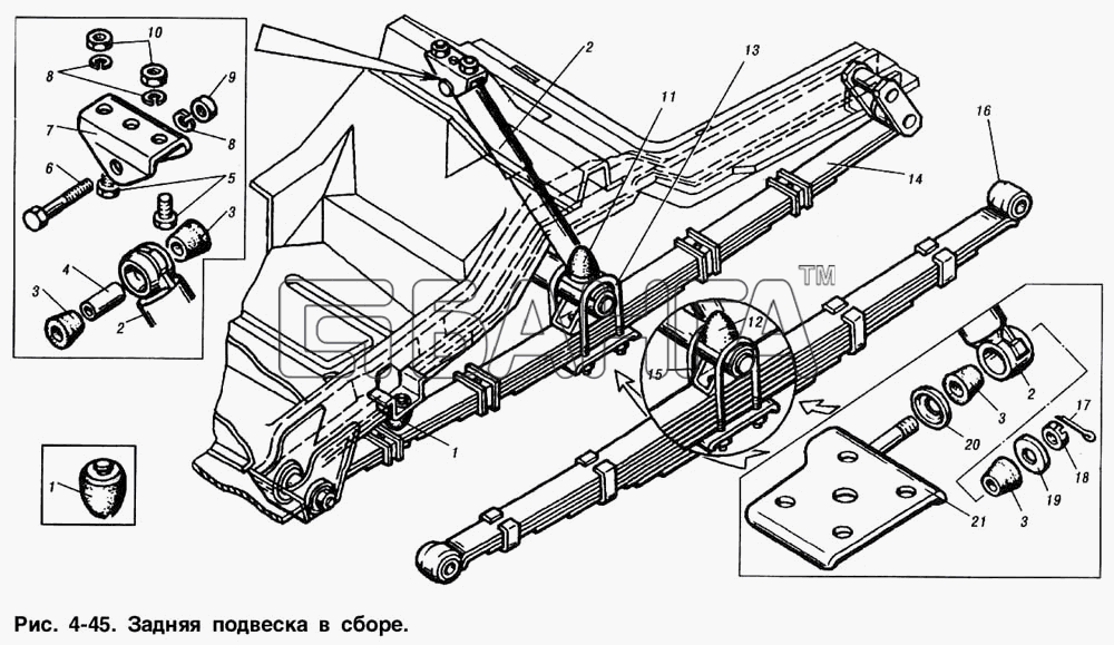 ИЖ ИЖ 2715 Схема Задняя подвеска в сборе-104 banga.ua