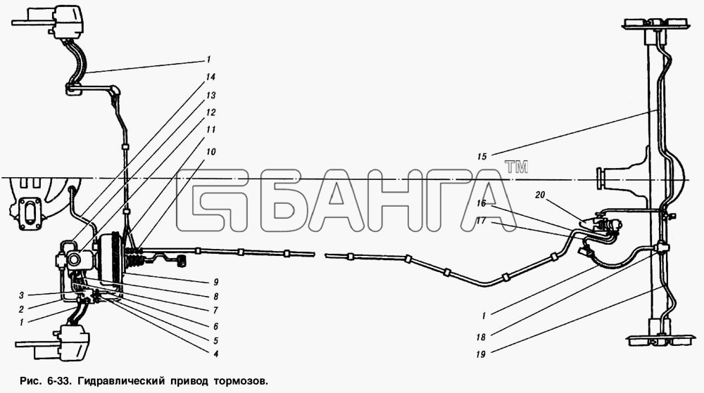 ИЖ ИЖ 2715 Схема Гидравлический привод тормозов-120 banga.ua