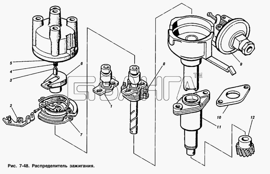 ИЖ ИЖ 2715 Схема Распределитель зажигания-129 banga.ua