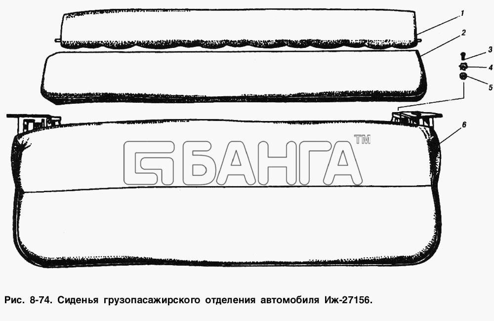 ИЖ ИЖ 2715 Схема Сиденья грузопассажирского отделения banga.ua