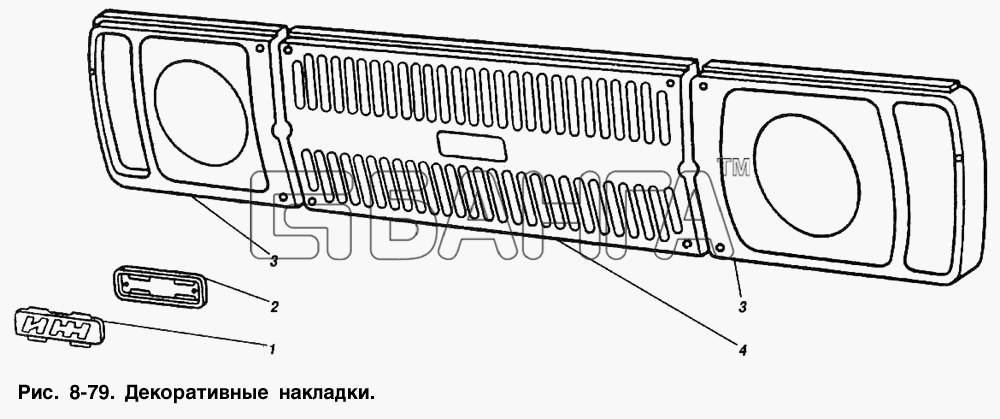 ИЖ ИЖ 2715 Схема Облицовка радиатора и декоративные banga.ua