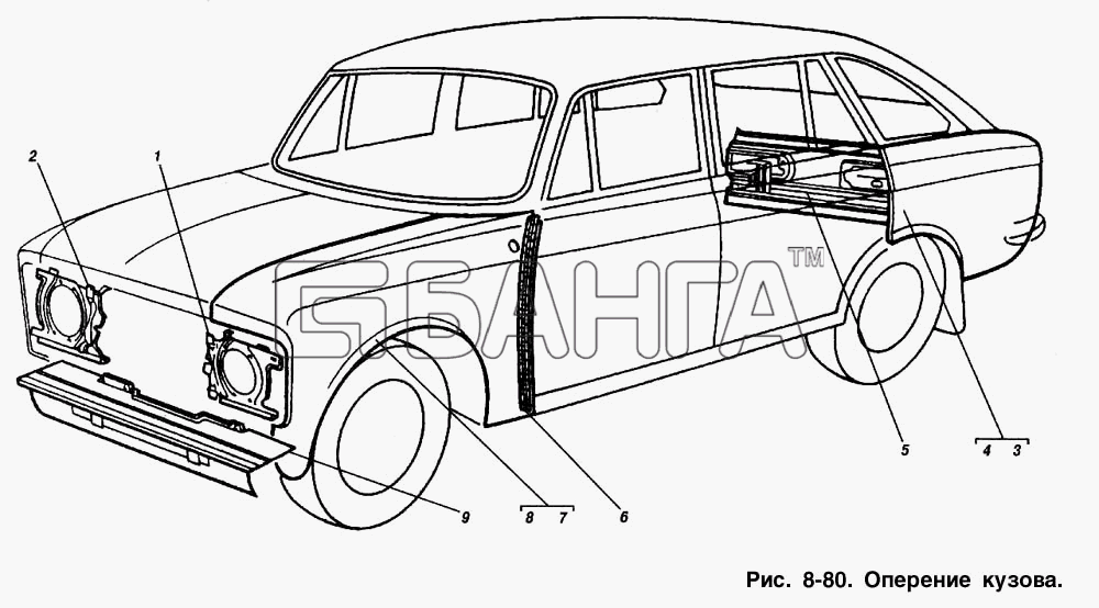 ИЖ ИЖ 2715 Схема Оперение кузова-47 banga.ua