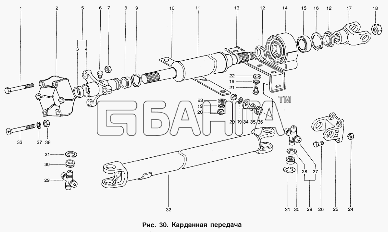 ИЖ ИЖ 2717 Схема Карданная передача-66 banga.ua