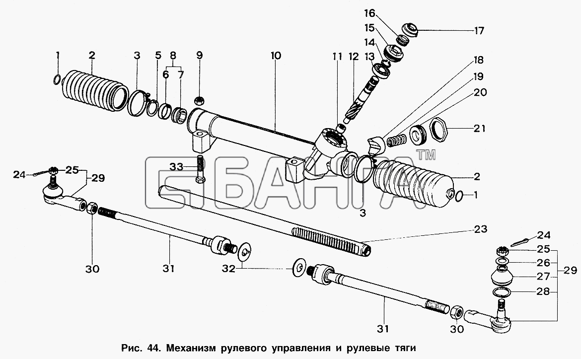ИЖ ИЖ 2717 Схема Механизм рулевого управления и рулевые banga.ua
