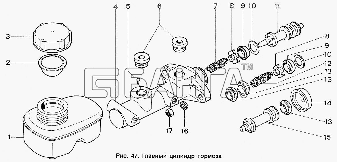 ИЖ ИЖ 2717 Схема Главный цилиндр тормоза-99 banga.ua