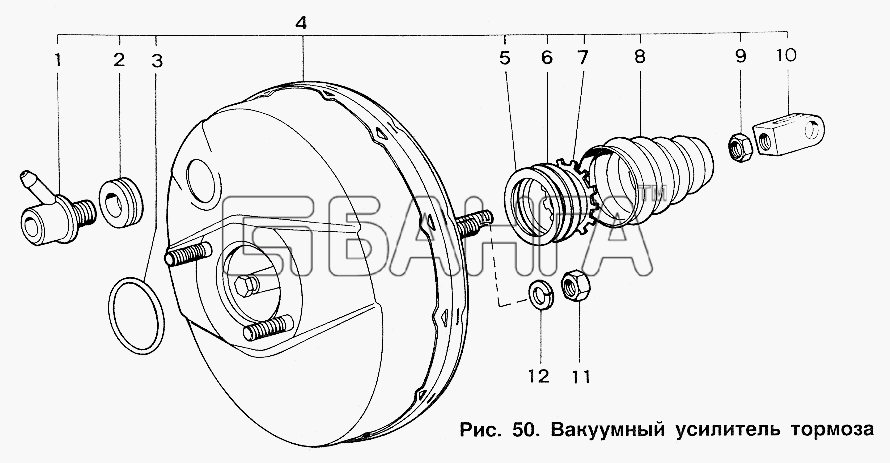ИЖ ИЖ 2717 Схема Вакуумный усилитель тормоза-102 banga.ua