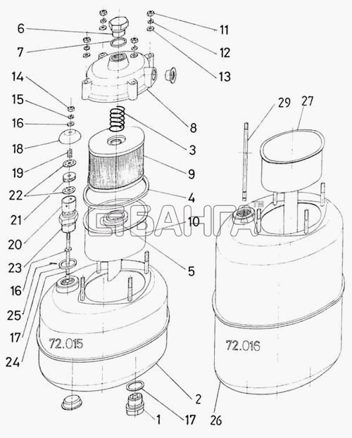 Ikarus 260.50 Схема Фильтр и бак гидроусилителя руля-186 banga.ua