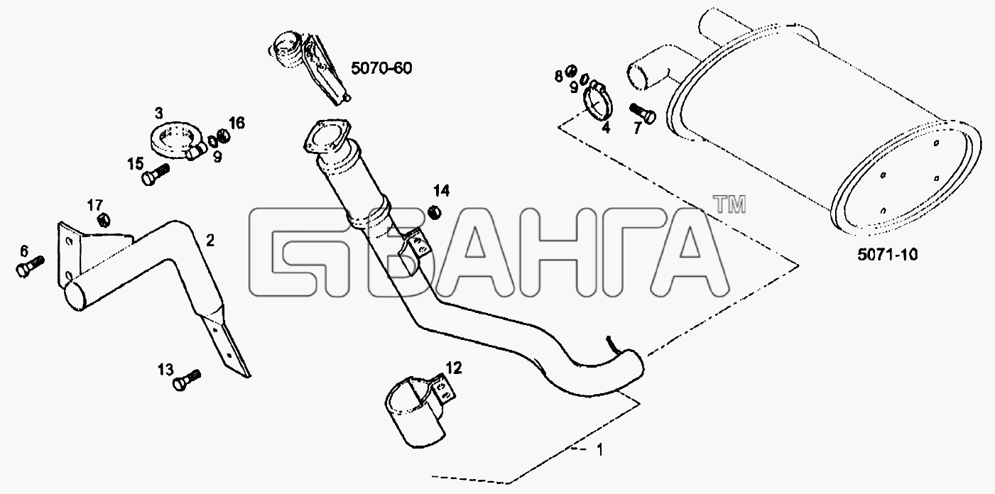 IVECO EuroTech CURSOR Схема Глушитель-88 banga.ua