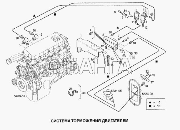 IVECO Stralis Схема Система торможения двигателем-137 banga.ua
