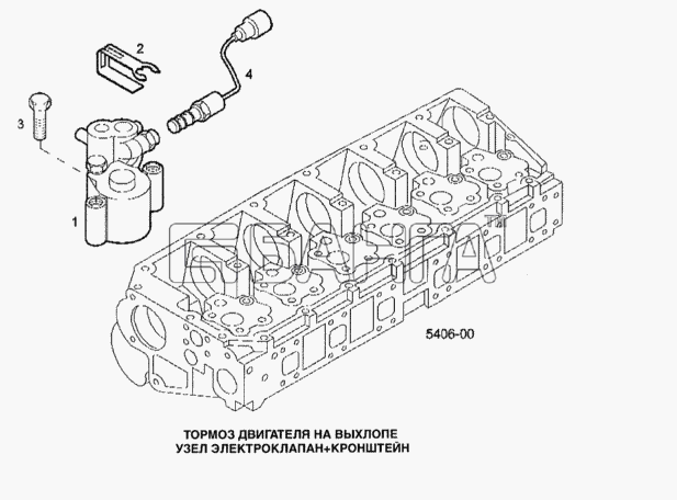 IVECO Stralis Схема Двигатель с тормозом на выхлопе узел banga.ua