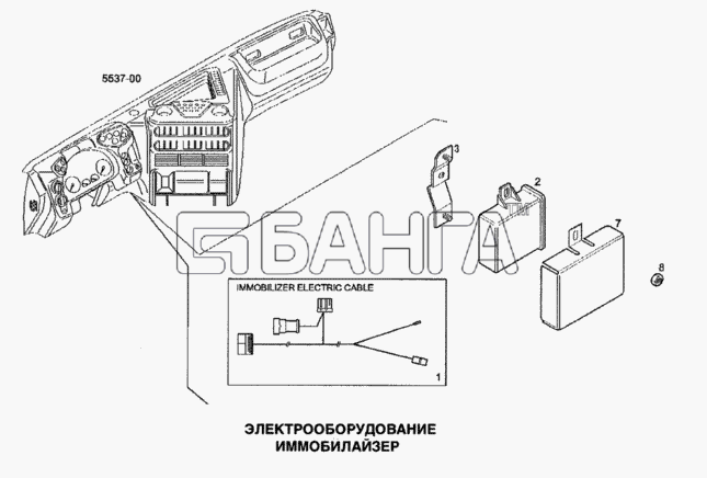 IVECO Stralis Схема Электрооборудование иммобилайзер-206 banga.ua