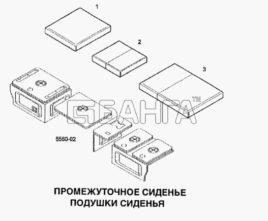 IVECO Stralis Схема Промежуточное сиденье-241 banga.ua