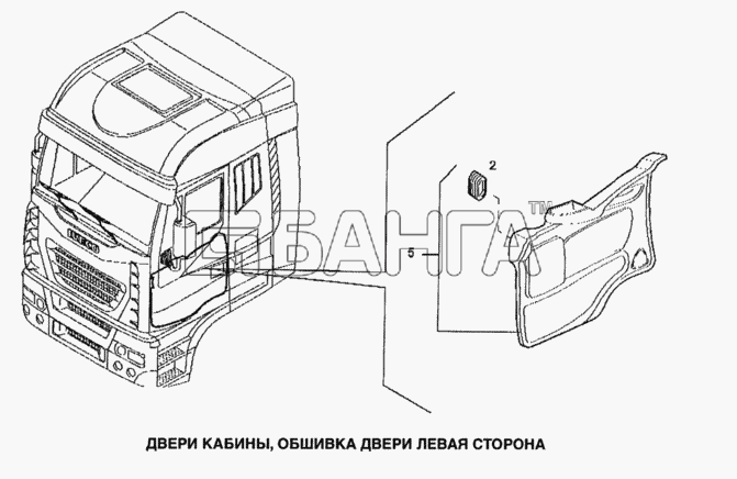 IVECO Stralis Схема Обшивка двери-266 banga.ua