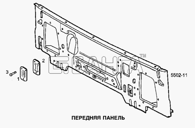 IVECO Stralis Схема Передняя панель-283 banga.ua
