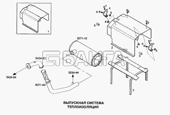 IVECO Stralis Схема Выпускная система теплоизоляция-42 banga.ua