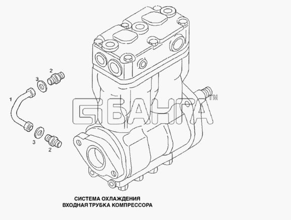 IVECO Stralis Схема Система охлаждения входная трубка banga.ua