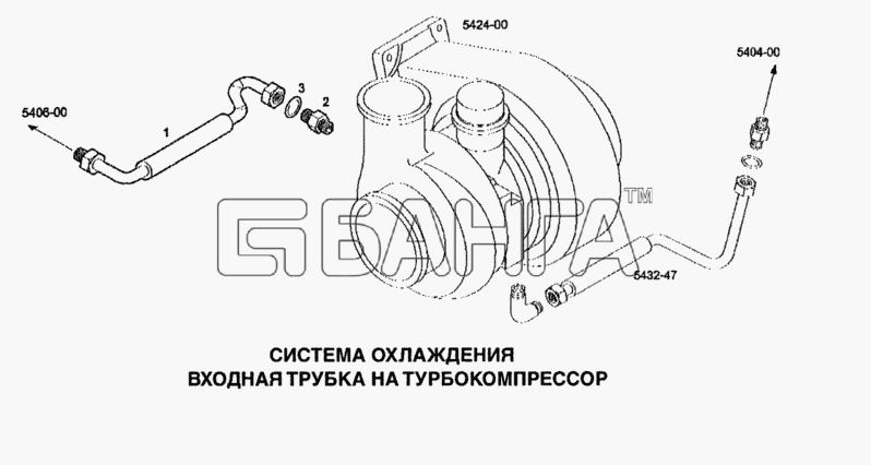 IVECO Stralis Схема Система охлаждения входная трубка на banga.ua