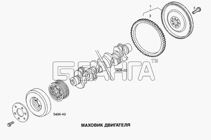 IVECO Stralis Схема Маховик двигателя-13 banga.ua