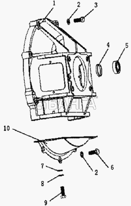 JAC Motors HFC 1020K-D126 Схема Clutch shell-24 banga.ua