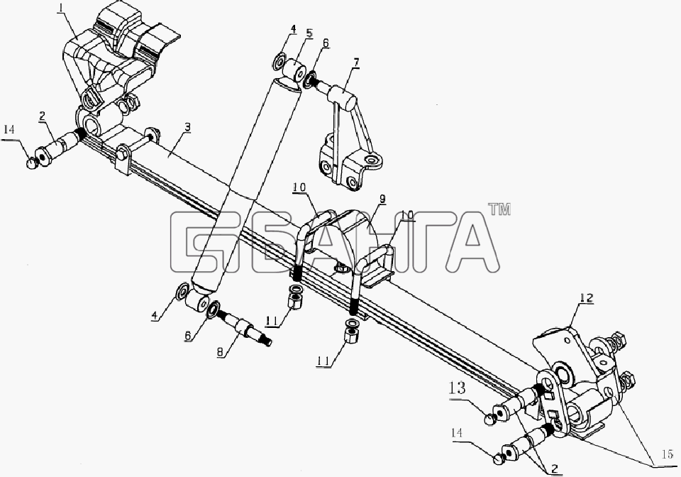 JAC Motors HFC 1020K-D126 Схема 2901D4XZ Front suspension assembly-35