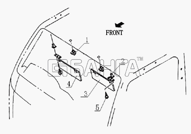 JAC Motors HFC 1020KR-D127 Схема 8204D0 Sunshade plate-87 banga.ua