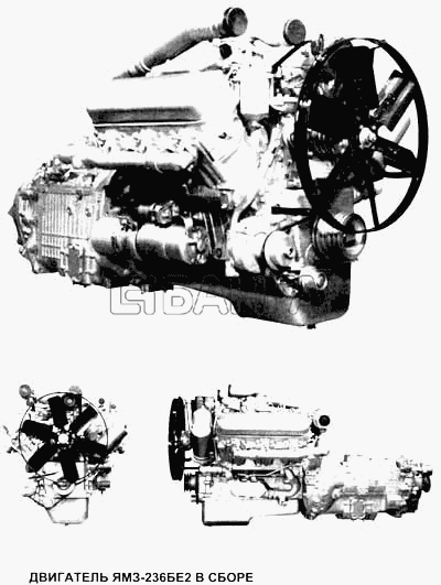 ЯМЗ ЯМЗ-236 НЕ 236 БЕ 7601.10 Схема Двигатель ЯМЗ-236БЕ в сборе-5