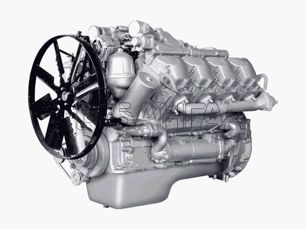 ЯМЗ ЯМЗ-6582.10 (Евро 3) Схема Двигатель в сборе-3 banga.ua