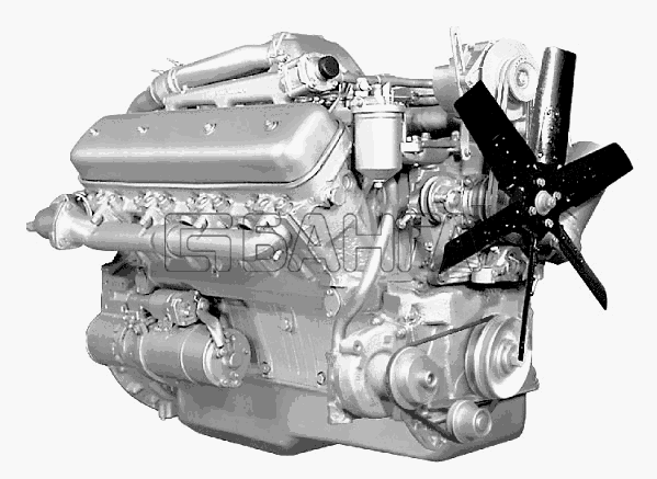 ЯМЗ ЯМЗ-238НД3 НД4 НД5 Схема Двигатель ЯМЗ-238НД5 в сборе-4 banga.ua