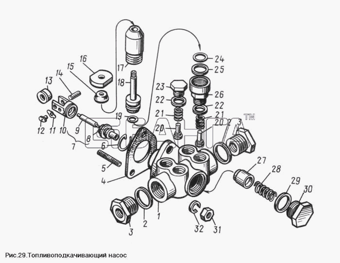 ЯМЗ ЯМЗ-850 Схема Топливоподкачивающий насос-26 banga.ua