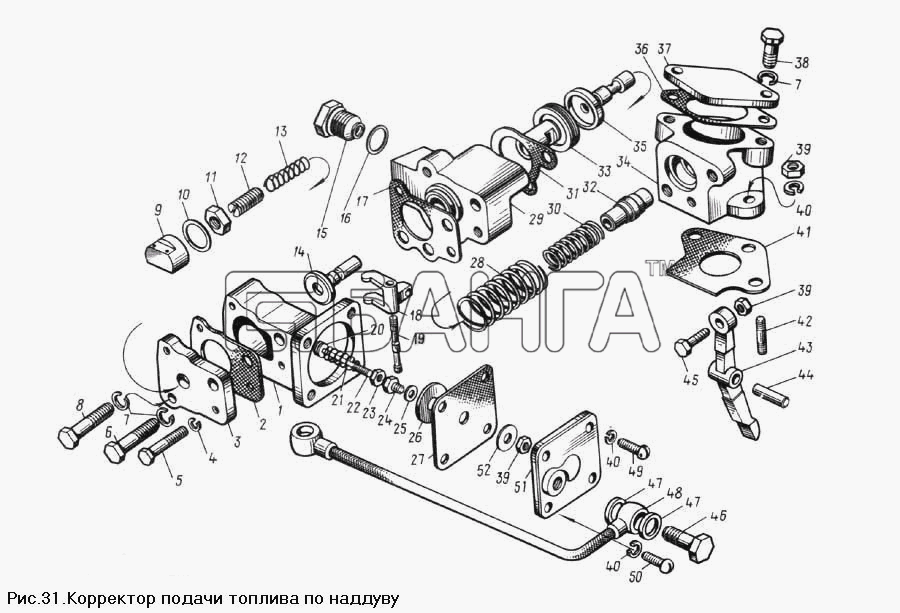 ЯМЗ ЯМЗ-850 Схема Корректор подачи топлива по наддуву-28 banga.ua