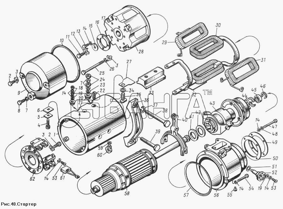 ЯМЗ ЯМЗ-850 Схема Стартер-46 banga.ua