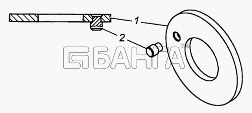КамАЗ КамАЗ-4308 Схема Шайба упорная блока шестерен заднего хода в