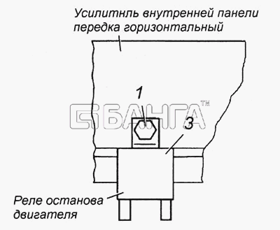 КамАЗ КамАЗ-4308 Схема Установка реле электромагнитного клапана