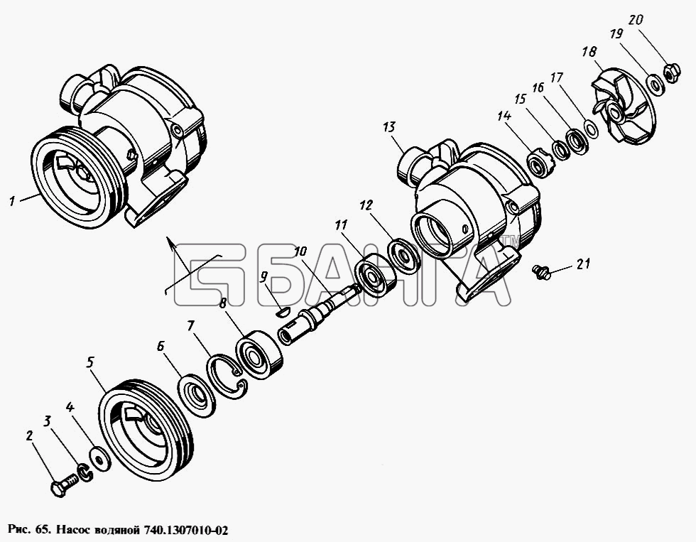 КамАЗ КамАЗ-4310 Схема Насос водяной-131 banga.ua