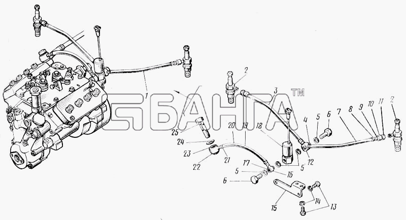 КамАЗ КамАЗ-43101 Схема Установка электромагнитного клапана banga.ua