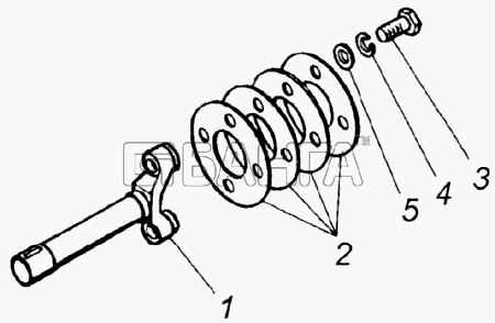 КамАЗ КамАЗ-4326 (каталог 2003г) Схема Полумуфта ведущая привода