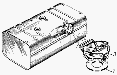 КамАЗ КамАЗ-4326 (каталог 2003г) Схема Пробка топливного бака в