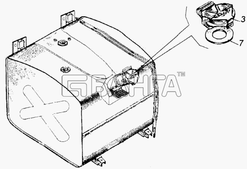 КамАЗ КамАЗ-43118 Схема Пробка топливного бака в сборе-137 banga.ua