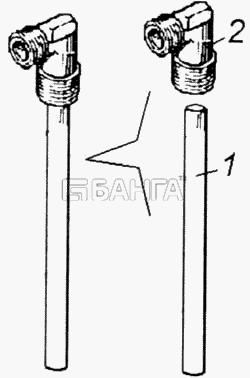 КамАЗ КамАЗ-4326 (каталог 2003г) Схема Трубка слива в бак с краном-92
