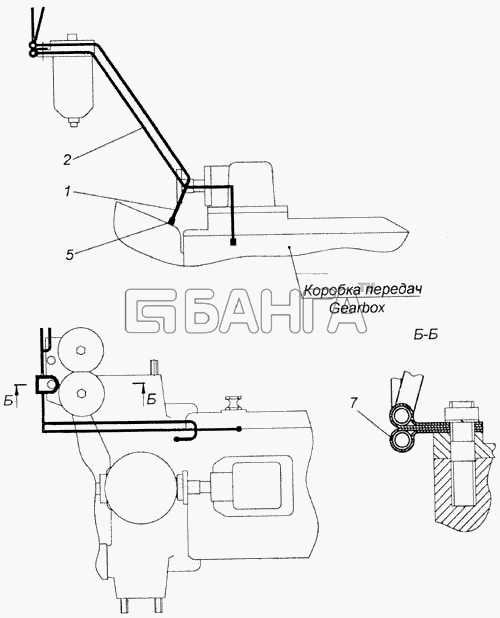КамАЗ КамАЗ-43114 Схема Установка вентиляционных трубок-212 banga.ua