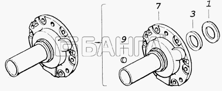 КамАЗ КамАЗ-4326 (каталог 2003г) Схема Крышка подшипника первичного