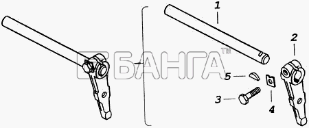 КамАЗ КамАЗ-43118 Схема Валик вилки механизма переключения с banga.ua