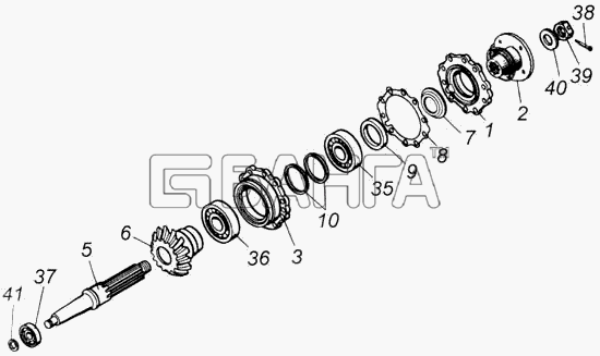 КамАЗ КамАЗ-43118 Схема Вал ведущий переднего моста-298 banga.ua